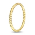 thumbnail image 1 of 14K Yellow Gold Twisted Cable Stack Band Rings for Women - in 1.75mm and 2.50mm Band Thickness - Assorted Ring Sizes, 1 of 5