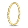 thumbnail image 1 of 14K Yellow Gold Twisted Cable Stack Band Rings for Women - in 1.75mm and 2.50mm Band Thickness - Assorted Ring Sizes, 1 of 1