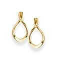 thumbnail image 1 of JewelStop 14K Yellow Gold Twisted Open Infinity Teardrop Drop Earrings, 1 of 4