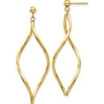 thumbnail image 1 of 14K Yellow Gold Twisted Post Dangle Earrings (Width 13) (Length 40) - Jbsp, 1 of 5