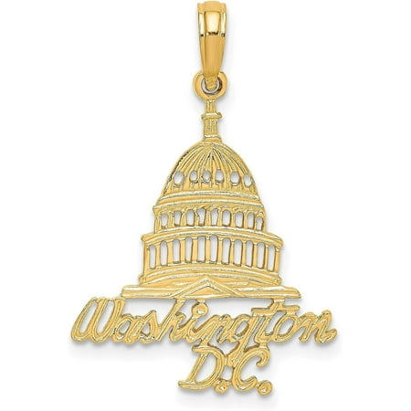 14K Yellow Gold WASHINGTON D.C. Capital Building Charm - 23.2mm