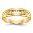 thumbnail image 1 of 14K Yellow Gold Wedding Diamond Round Ring Band, 1 of 1