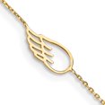 thumbnail image 1 of 14K Yellow Gold Wing 10In Plus 1In Ext. Anklet (10 X 6.85) Made In Turkey ank299-10, 1 of 5