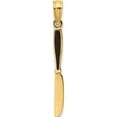 thumbnail image 1 of 14K Yellow Gold With Black Enamel 3-D Table Knife Charm (20.95 X 2.25) Made In United States k7016, 1 of 5