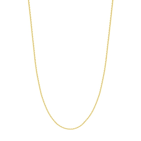 14K Yellow Gold Women's 16" 1.80mm Open Diamond Cut Cable with 050 Gauge and Lobster Lock Quality Tag