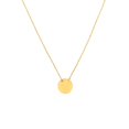 thumbnail image 1 of 14K Yellow Gold Women's 16"-18" Mini Round Disk Adjustable Rope Necklace, 1 of 4