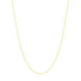 thumbnail image 1 of 14K Yellow Gold Women's 18" 0.55mm Diamond Cut Box Chain Necklace with 040 Gauge and Spring Ring Quality Tag, 1 of 4