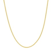 JEWELRY ADDICT 14K Yellow Gold Women's 20" 0.85mm Round Wheat Chain Necklace