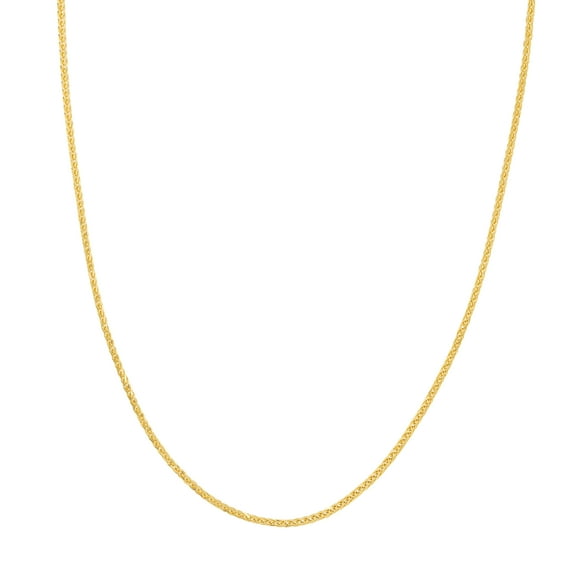 14K Yellow Gold Women's 20" 2.20mm Hollow Square Wheat Chain Necklace