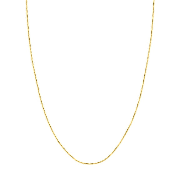 14K Yellow Gold Women's 24" 1.25mm Hollow Square Wheat Chain Necklace