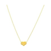 JEWELRY ADDICT 14K Yellow Gold Women's Adj. 16"-18" 0.80mm Rope Chain Necklace with Mini Heart - Women