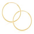 thumbnail image 1 of 14K Yellow Gold Women's Endless Tube Hoop Earrings - 1mm-1.5mm Thick - 8mm-60mm Diameters, Singles and Pairs, 1 of 7