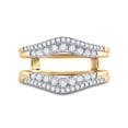 thumbnail image 1 of 14K Yellow Gold Womens Round Diamond Wedding Wrap Ring Guard Enhancer 1/2 Cttw, Womens Size: 5-10, 1 of 4