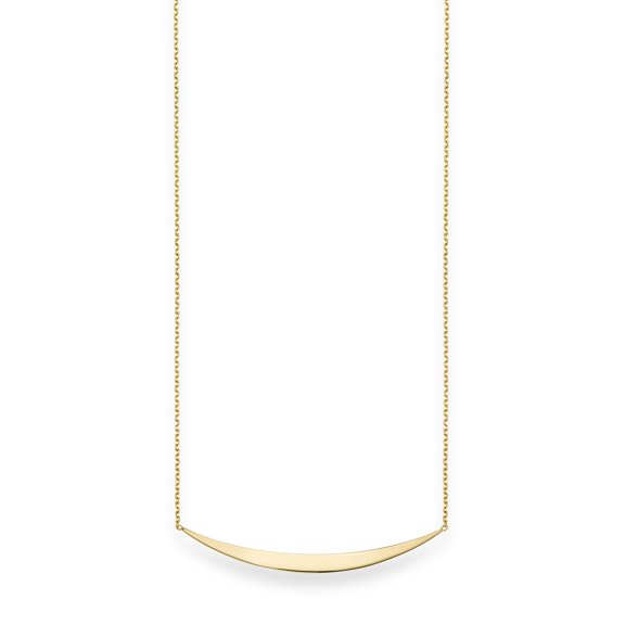 14K Yellow Gold Yellow Finish Shiny Fancy Bar Necklace 18" with Lobster Clasp by IcedTime