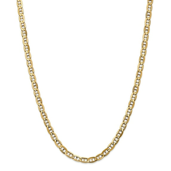14K Yellow Gold bracelet Anchor chain 22 in 5.25 mm