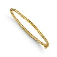 thumbnail image 1 of 14K Yellow Gold bracelet Bangle Twisted 7 in 3 mm, 1 of 2