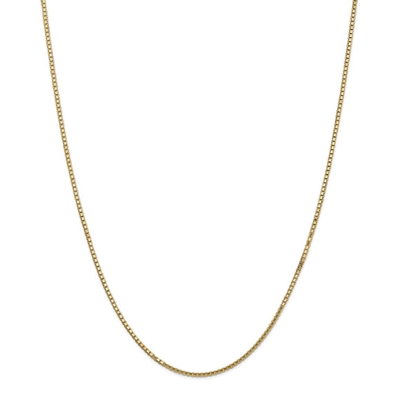 14K Yellow Gold bracelet Box chain 16 in 1.5 mm 1.5mm