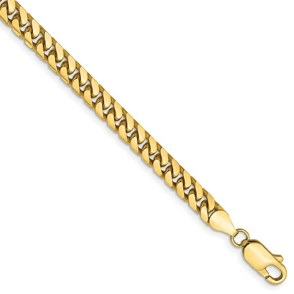 14K Yellow Gold bracelet Chain style Curb 7 in 4.3 mm