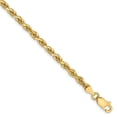 thumbnail image 1 of 14K Yellow Gold bracelet Chain style Rope Diamond-cut 7 in 3.35 mm, 1 of 4