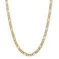 thumbnail image 1 of 14K Yellow Gold bracelet Figaro chain 24 in 6 mm 6mm Concave Open, 1 of 5