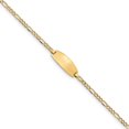 thumbnail image 1 of 14K Yellow Gold bracelet ID Figaro 6 in 8.5 mm 3 Oval Semi-Solid, 1 of 2