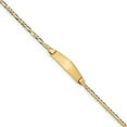 thumbnail image 1 of 14K Yellow Gold bracelet ID Figaro 7 in 7.3 mm 2.5, 1 of 3