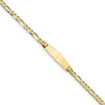 thumbnail image 1 of 14K Yellow Gold bracelet ID Figaro 7 in 7.3 mm 3.8, 1 of 3