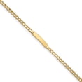 thumbnail image 1 of 14K Yellow Gold bracelet ID Link, 7 in 4.5 mm 3.5 Semi-solid Cuban Link, 1 of 3
