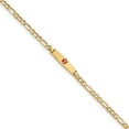 thumbnail image 1 of 14K Yellow Gold bracelet Medical Figaro Alert Red 7 in 5.5 mm 2.5, 1 of 1