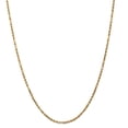 thumbnail image 1 of 14K Yellow Gold bracelet Rope chain Diamond-cut 30 in 2.5 mm, 1 of 5