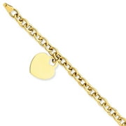 GEMAPEX 14K Yellow Gold bracelet with Stations 7.25 in 15 mm 5
