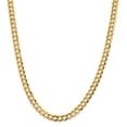 thumbnail image 1 of 14K Yellow Gold chain Curb 20 in 7.2 mm 7.2mm Solid Polished Light Flat Cuban, 1 of 5