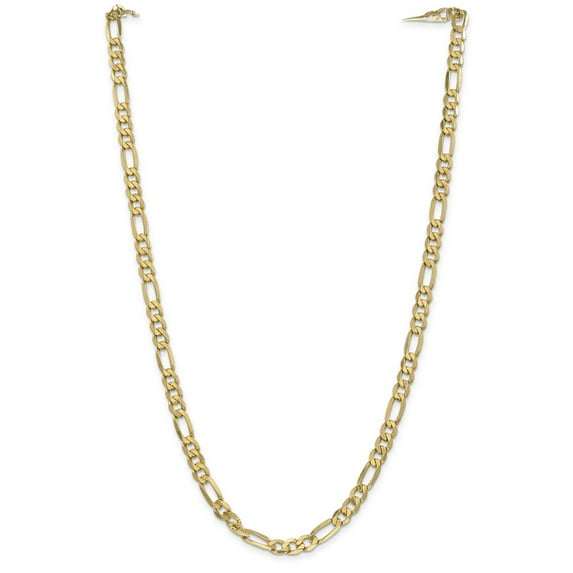 14K Yellow Gold chain Figaro 26 in 6.25 mm 6.25mm Flat