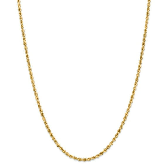 14K Yellow Gold chain Rope 24 in 2.75 mm 2.75mm Regular