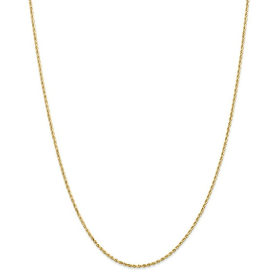 14K Yellow Gold chain Rope Diamond-cut 22 in 1.5 mm