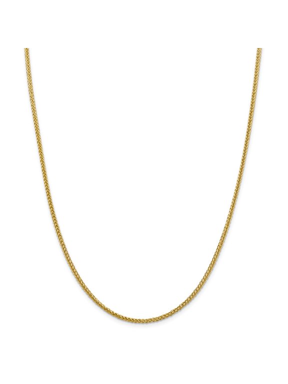 14K Yellow Gold chain Spiga (Wheat) 16 in 2.35 mm 2.35mm Semi-solid 3-Wire Wheat