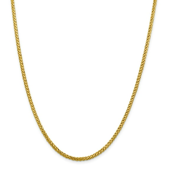 14K Yellow Gold chain Spiga (Wheat) Diamond-cut 24 in 2.5 mm