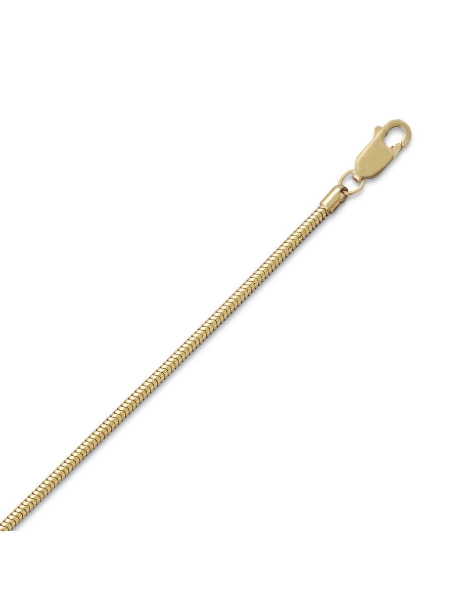 14K Yellow Gold-filled Snake Chain Necklace 2mm Width, Made in the USA 14K Yellow Gold-filled Snake Chain Necklace 2mm Width, Made in the USA
