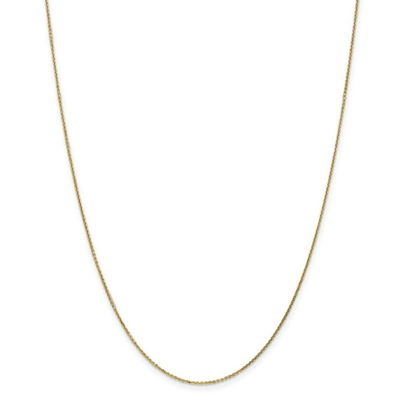 14K Yellow Gold necklace Cable chain Diamond-cut 20 in 0.95 mm
