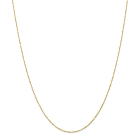 14K Yellow Gold necklace Cable chain Rope 18 in 0.95 mm