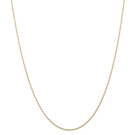 14K Yellow Gold necklace Cable chain Rope 20 in 0.7 mm