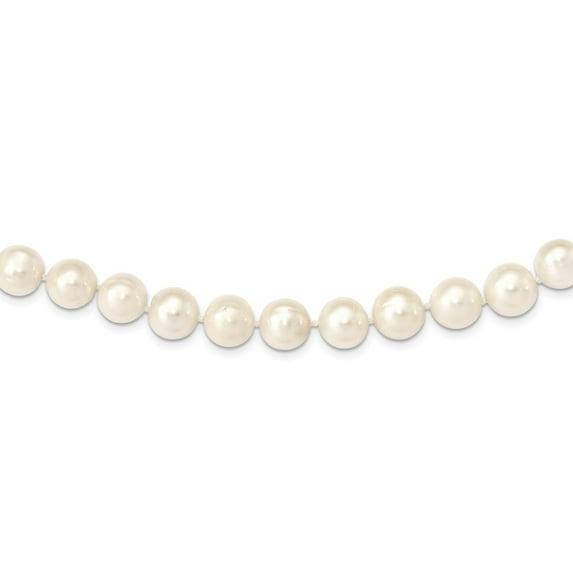 14K Yellow Gold necklace Pearl Freshwater Near Round White 20 in 11.5 mm 12