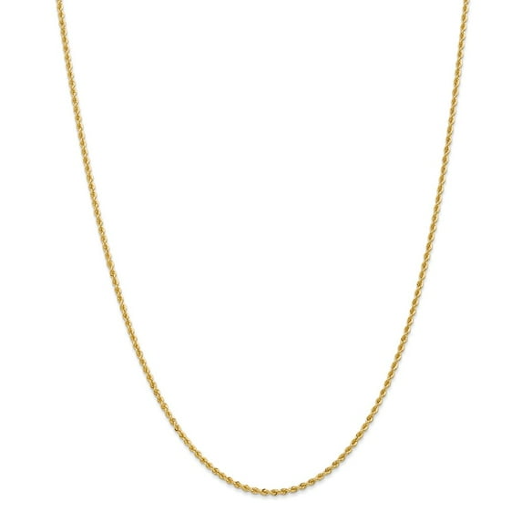 14K Yellow Gold necklace Rope chain 22 in 2 mm 2mm Regular