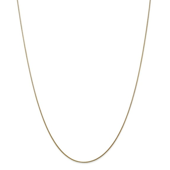 14K Yellow Gold necklace Snake chain Round 14 in 0.8 mm