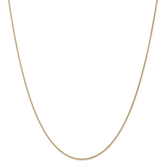 14K Yellow Gold necklace Spiga (Wheat) chain Pendant 20 in 1 mm