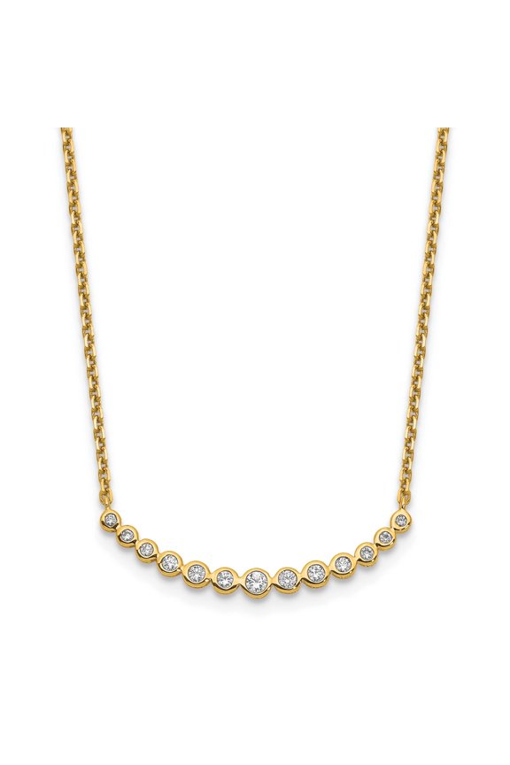 14K Yellow Gold necklace True Origin Lab Grown Diamond VS SI, D E F, Fashion Pendant