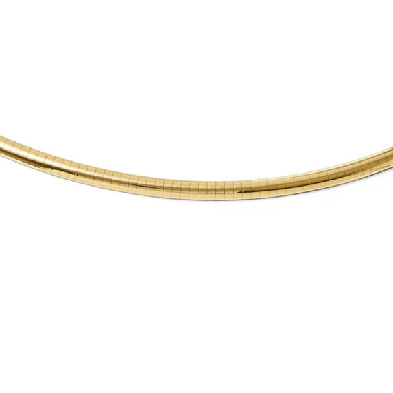 14K Yellow Gold necklace chain Omega 16 in 4 mm 4mm Domed