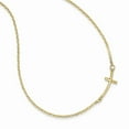 thumbnail image 1 of 14K Yellow Gold necklace with pendant 19 in Small Sideways Curved Cross, 1 of 1
