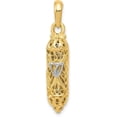 thumbnail image 1 of 14K Yellow Gold w/White Rhodium Mezuzah W/Shin Charm - 32mm, 1 of 6