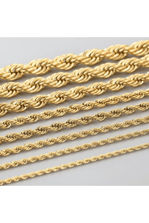 Real Yellow Gold Chain 14K 5 mm 30 Inches